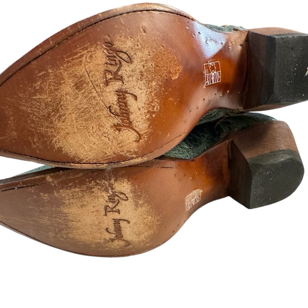 Johnny Ringo Green Cowboy Boots size 5.5 B - Picture 5 of 6
